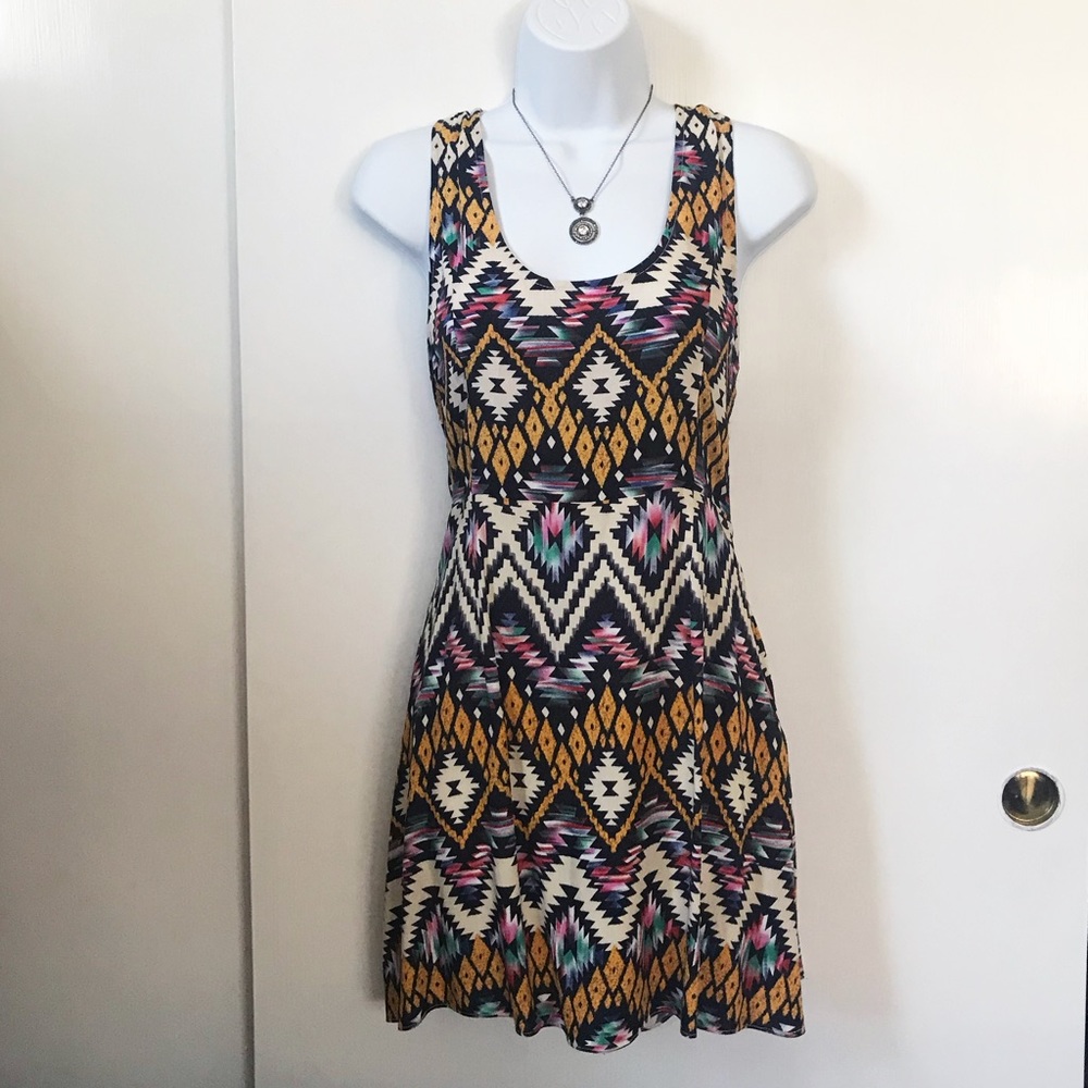 Skater Style Cross Back Dress